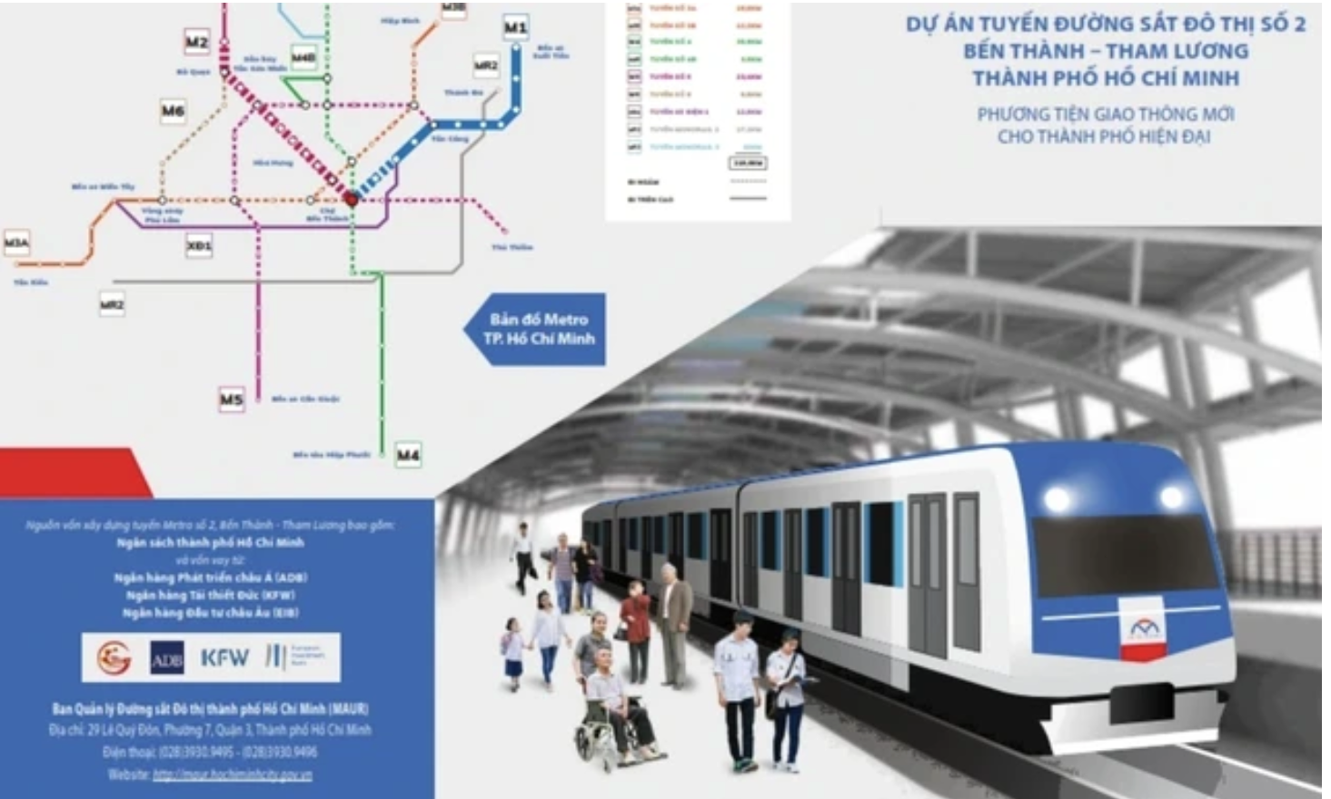 BẢN ĐỒ TUYẾN METRO SỐ 2 - ĐOẠN THAM LƯƠNG CỦ CHI