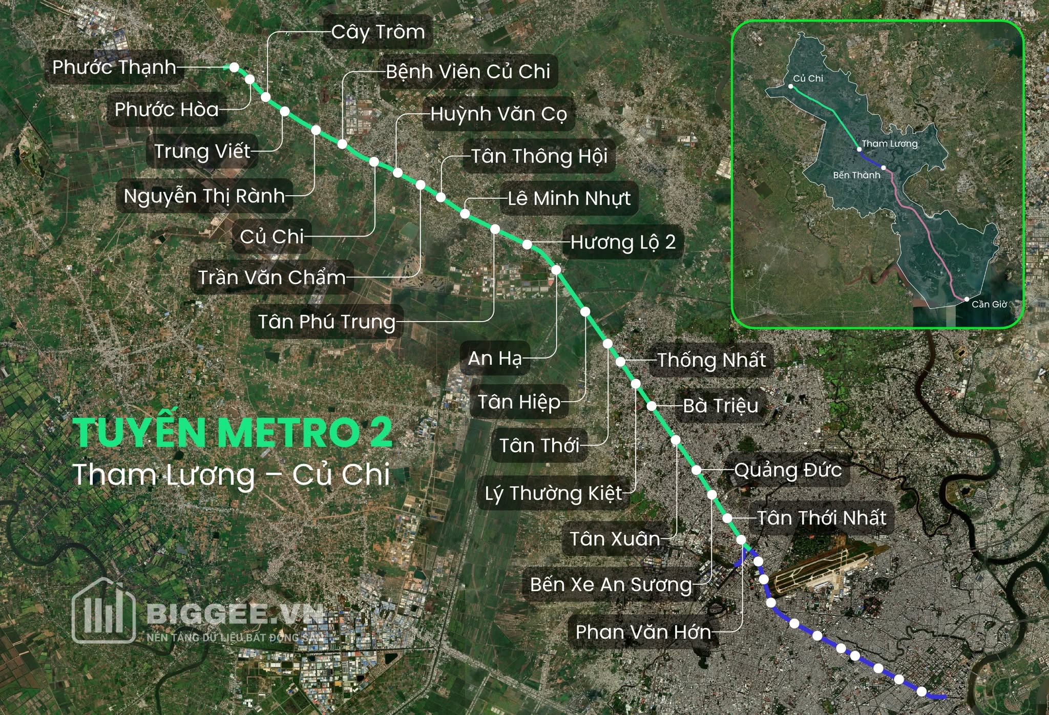 Tổng quan về tuyến Metro số 2 Bến Thành Tham Lương? Bản đồ Tuyến Metro số 2 TPHCM cập nhật mới nhất?